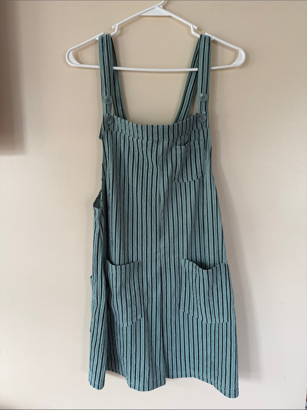 Striped Green Short overalls